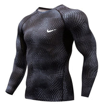 Charger l&#39;image dans la galerie, 2019 Running Shirt Men 3D Print Gym Fitness Rashguard MMA Long Sleeve Running T-Shirt Brand Bodybuilding workout Shirts Tops