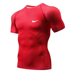 2019 Running Shirt Men 3D Print Gym Fitness Rashguard MMA Long Sleeve Running T-Shirt Brand Bodybuilding workout Shirts Tops