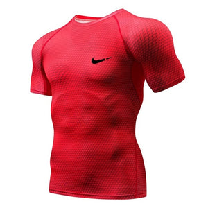 2019 Running Shirt Men 3D Print Gym Fitness Rashguard MMA Long Sleeve Running T-Shirt Brand Bodybuilding workout Shirts Tops