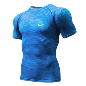 2019 Running Shirt Men 3D Print Gym Fitness Rashguard MMA Long Sleeve Running T-Shirt Brand Bodybuilding workout Shirts Tops