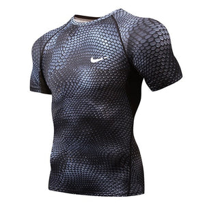 2019 Running Shirt Men 3D Print Gym Fitness Rashguard MMA Long Sleeve Running T-Shirt Brand Bodybuilding workout Shirts Tops