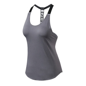 Women Casual Loose Sports T-Shirts Hollow Out Sleeveless Fitness Vest Workout Running Sports Top Yoga Crop Top Gym Clothing