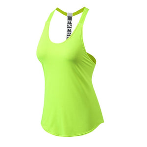 Women Casual Loose Sports T-Shirts Hollow Out Sleeveless Fitness Vest Workout Running Sports Top Yoga Crop Top Gym Clothing