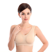 Charger l'image dans la galerie, Womens Thin No Mat Athletic Vest Cotton Fitness Sports Yoga Stretch Bra Push Up Breathable Bras