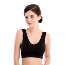Charger l'image dans la galerie, Womens Thin No Mat Athletic Vest Cotton Fitness Sports Yoga Stretch Bra Push Up Breathable Bras