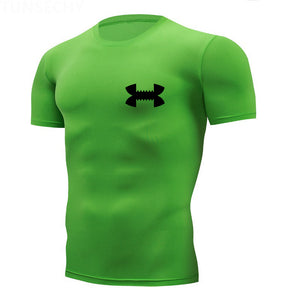 Shirt Homme Running Men Designer Quick Dry T-Shirts Running Slim Fit Tops Tees Sport Men's Fitness Gym T Shirts Muscle Tee 2019