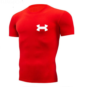 Shirt Homme Running Men Designer Quick Dry T-Shirts Running Slim Fit Tops Tees Sport Men's Fitness Gym T Shirts Muscle Tee 2019