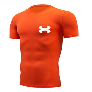 Shirt Homme Running Men Designer Quick Dry T-Shirts Running Slim Fit Tops Tees Sport Men's Fitness Gym T Shirts Muscle Tee 2019