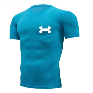 Shirt Homme Running Men Designer Quick Dry T-Shirts Running Slim Fit Tops Tees Sport Men's Fitness Gym T Shirts Muscle Tee 2019