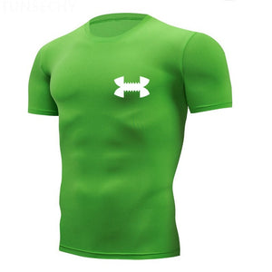 Shirt Homme Running Men Designer Quick Dry T-Shirts Running Slim Fit Tops Tees Sport Men's Fitness Gym T Shirts Muscle Tee 2019