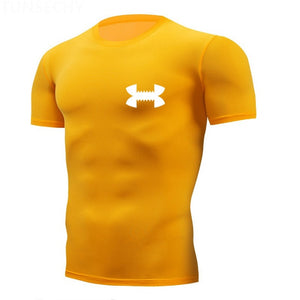 Shirt Homme Running Men Designer Quick Dry T-Shirts Running Slim Fit Tops Tees Sport Men's Fitness Gym T Shirts Muscle Tee 2019