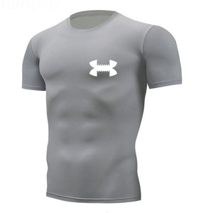 Shirt Homme Running Men Designer Quick Dry T-Shirts Running Slim Fit Tops Tees Sport Men's Fitness Gym T Shirts Muscle Tee 2019