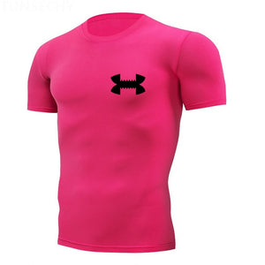 Shirt Homme Running Men Designer Quick Dry T-Shirts Running Slim Fit Tops Tees Sport Men's Fitness Gym T Shirts Muscle Tee 2019