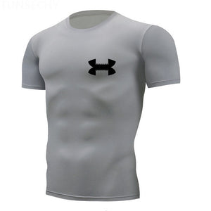 Shirt Homme Running Men Designer Quick Dry T-Shirts Running Slim Fit Tops Tees Sport Men's Fitness Gym T Shirts Muscle Tee 2019