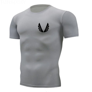 Shirt Homme Running Men Designer Quick Dry T-Shirts Running Slim Fit Tops Tees Sport Men's Fitness Gym T Shirts Muscle Tee 2019