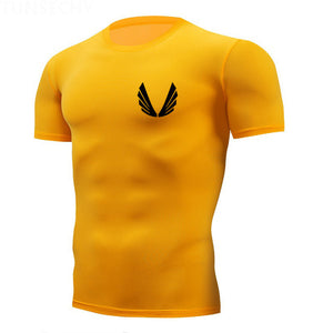 Shirt Homme Running Men Designer Quick Dry T-Shirts Running Slim Fit Tops Tees Sport Men's Fitness Gym T Shirts Muscle Tee 2019