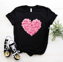 Charger l'image dans la galerie, pink heart flower Print Women tshirt Cotton Casual Funny t shirt Gift 90s Lady Yong Girl Drop Ship S-894