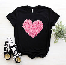 Charger l'image dans la galerie, pink heart flower Print Women tshirt Cotton Casual Funny t shirt Gift 90s Lady Yong Girl Drop Ship S-894