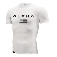 Charger l&#39;image dans la galerie, 2019 Men&#39;s compression running T-shirt men jogging gym t shirt quick dry tight t-shirt mens printing fitness sport T-Shirt S-4XL