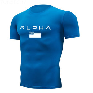 2019 Gym Shirt Sport T Shirt Men Short Sleeve Running Shirt Men Workout Training Tees Fitness Top Sport T-shirt Rashgard