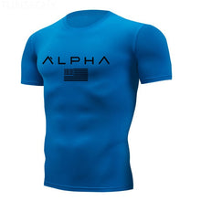 Charger l&#39;image dans la galerie, 2019 Gym Shirt Sport T Shirt Men Short Sleeve Running Shirt Men Workout Training Tees Fitness Top Sport T-shirt Rashgard