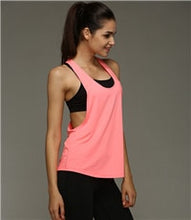 Charger l'image dans la galerie, Women Sports Raceback Tank Top  Loose Running Gym Fitness  Workout Vest Quick Dry shirt Top Athletic Singlet forTraining