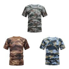 Charger l'image dans la galerie, Camouflage Quick Dry Breathable T-Shirt Tights Army Tactical T-shirt Mens Compression Shirt Fitness Body building Short Sleeves
