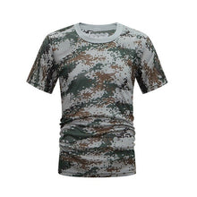 Charger l'image dans la galerie, Camouflage Quick Dry Breathable T-Shirt Tights Army Tactical T-shirt Mens Compression Shirt Fitness Body building Short Sleeves