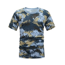 Charger l'image dans la galerie, Camouflage Quick Dry Breathable T-Shirt Tights Army Tactical T-shirt Mens Compression Shirt Fitness Body building Short Sleeves