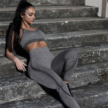 Charger l'image dans la galerie, MOSHENGQI Leggings Women Push Up fitness Leggings Women Patchwork Leggings High Waist Sexy Pants Workout Sweatpants