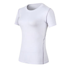Charger l'image dans la galerie, Women Tight-fitting Stretch Fitness Wicking Breathable Short Sleeve Loose Yoga Running Workout Activewear Comfort T-shirt