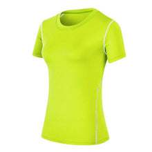 Charger l'image dans la galerie, Women Tight-fitting Stretch Fitness Wicking Breathable Short Sleeve Loose Yoga Running Workout Activewear Comfort T-shirt