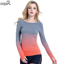 Charger l&#39;image dans la galerie, Women Gym Sports Running T-Shirt Yoga Top Fitness Long Sleeve Tops Shirts