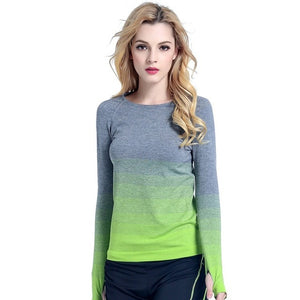 Women Gym Sports Running T-Shirt Yoga Top Fitness Long Sleeve Tops Shirts