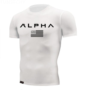 2019 Gym Shirt Sport T Shirt Men Short Sleeve Running Shirt Men Workout Training Tees Fitness Top Sport T-shirt Rashgard