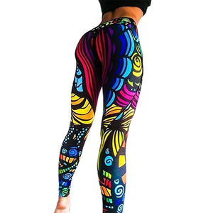 LI-FI Print Yoga Pants Women Unique Fitness Leggings Workout Sports Running Leggings Sexy Push Up Gym Wear Elastic Slim Pants